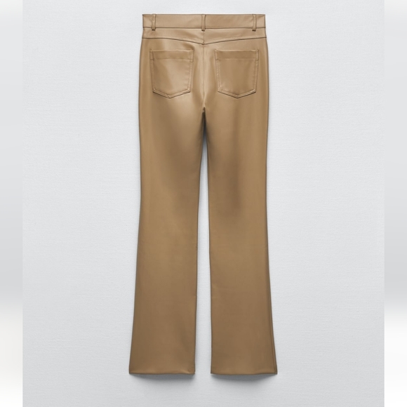 ZARA FAUX LEATHER FLARED PANTS Bloggers Favorite - Picture 5 of 12